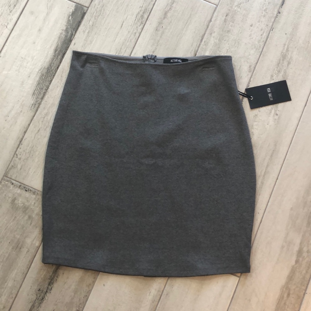 Grey Pencil Skirt